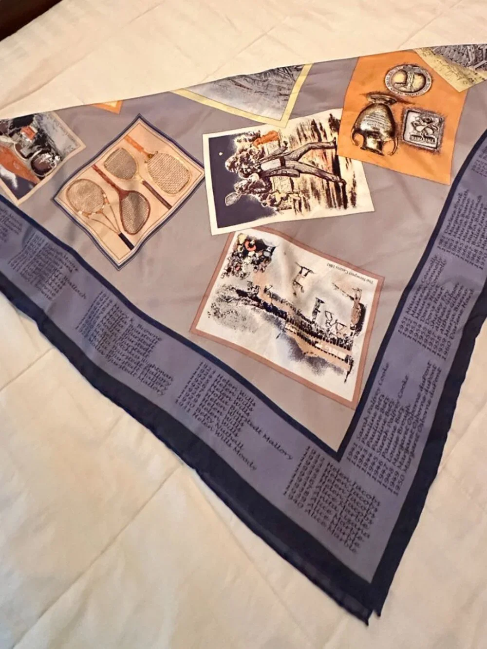 1998 US OPEN TENNIS COMMEMORATIVE SILK SCARF ---Listing all Champions